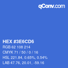 Color code: HEX #3E6CD6 | qconv.com