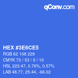Color code: HEX #3E6CE5 | qconv.com