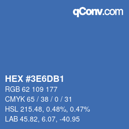 Color code: HEX #3E6DB1 | qconv.com