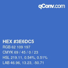 Color code: HEX #3E6DC5 | qconv.com