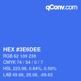 Color code: HEX #3E6DEE | qconv.com