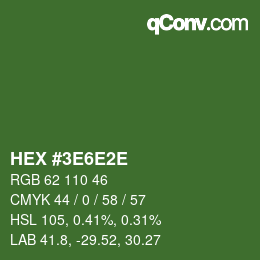 カラーコード: HEX #3E6E2E | qconv.com