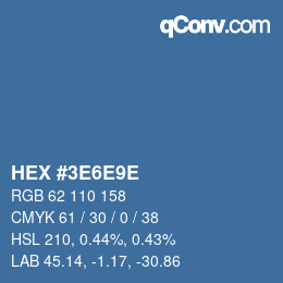 Color code: HEX #3E6E9E | qconv.com