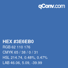 Color code: HEX #3E6EB0 | qconv.com