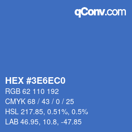 Color code: HEX #3E6EC0 | qconv.com