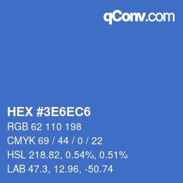 Color code: HEX #3E6EC6 | qconv.com