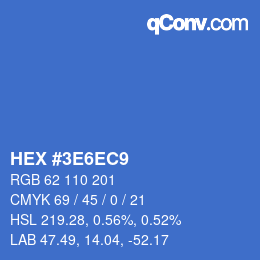 Color code: HEX #3E6EC9 | qconv.com