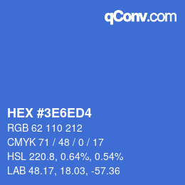 カラーコード: HEX #3E6ED4 | qconv.com