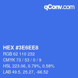 Color code: HEX #3E6EE8 | qconv.com