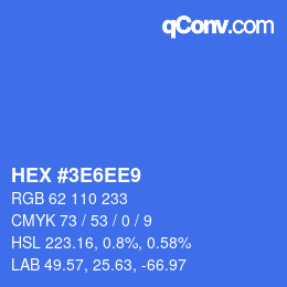 Color code: HEX #3E6EE9 | qconv.com