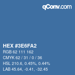 Color code: HEX #3E6FA2 | qconv.com