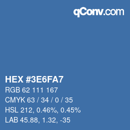 Color code: HEX #3E6FA7 | qconv.com