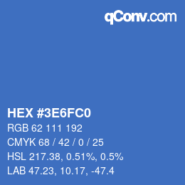 Color code: HEX #3E6FC0 | qconv.com