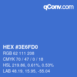 Color code: HEX #3E6FD0 | qconv.com