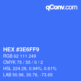Color code: HEX #3E6FF9 | qconv.com