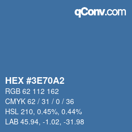 Color code: HEX #3E70A2 | qconv.com