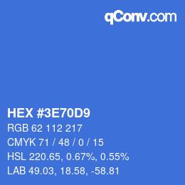 Color code: HEX #3E70D9 | qconv.com