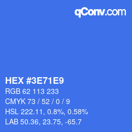 Color code: HEX #3E71E9 | qconv.com