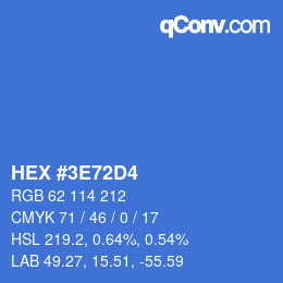 Color code: HEX #3E72D4 | qconv.com