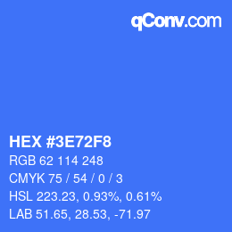 Color code: HEX #3E72F8 | qconv.com