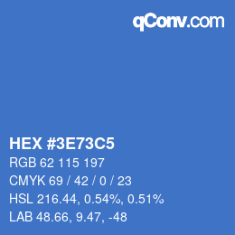 Color code: HEX #3E73C5 | qconv.com