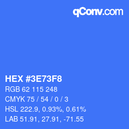 Color code: HEX #3E73F8 | qconv.com