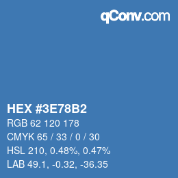 Color code: HEX #3E78B2 | qconv.com