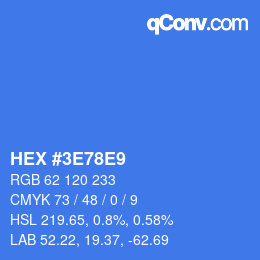 Color code: HEX #3E78E9 | qconv.com