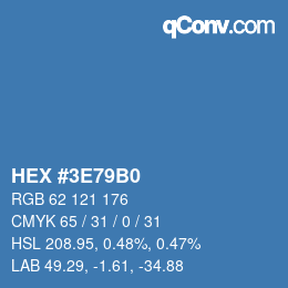 Color code: HEX #3E79B0 | qconv.com