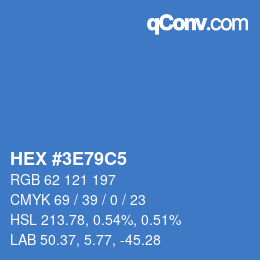 Color code: HEX #3E79C5 | qconv.com