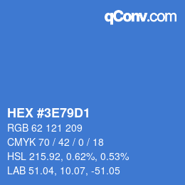 Color code: HEX #3E79D1 | qconv.com