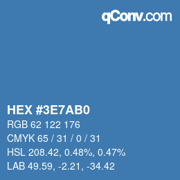 Color code: HEX #3E7AB0 | qconv.com