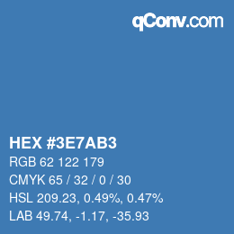 カラーコード: HEX #3E7AB3 | qconv.com