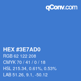 Color code: HEX #3E7AD0 | qconv.com