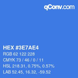 Código de color: HEX #3E7AE4 | qconv.com