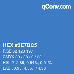 Código de color: HEX #3E7BC5 | qconv.com