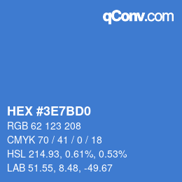 Color code: HEX #3E7BD0 | qconv.com