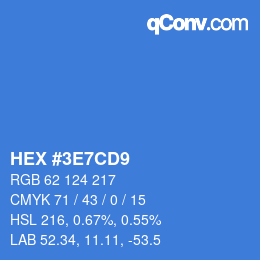 Color code: HEX #3E7CD9 | qconv.com