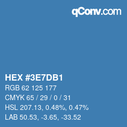 Color code: HEX #3E7DB1 | qconv.com