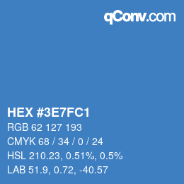 Color code: HEX #3E7FC1 | qconv.com
