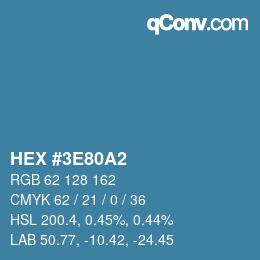 Color code: HEX #3E80A2 | qconv.com
