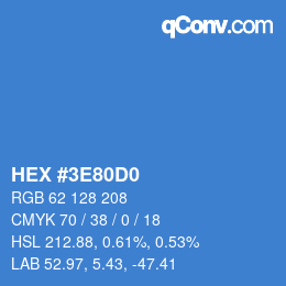 Color code: HEX #3E80D0 | qconv.com