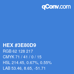 Color code: HEX #3E80D9 | qconv.com