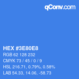 Color code: HEX #3E80E8 | qconv.com