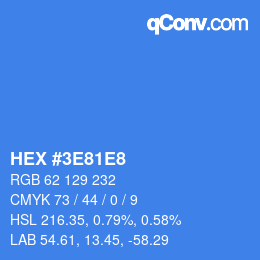 Color code: HEX #3E81E8 | qconv.com
