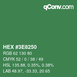 Color code: HEX #3E8250 | qconv.com