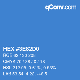 Color code: HEX #3E82D0 | qconv.com