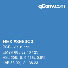 Color code: HEX #3E83C0 | qconv.com
