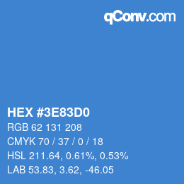 Color code: HEX #3E83D0 | qconv.com