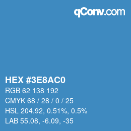 Color code: HEX #3E8AC0 | qconv.com
